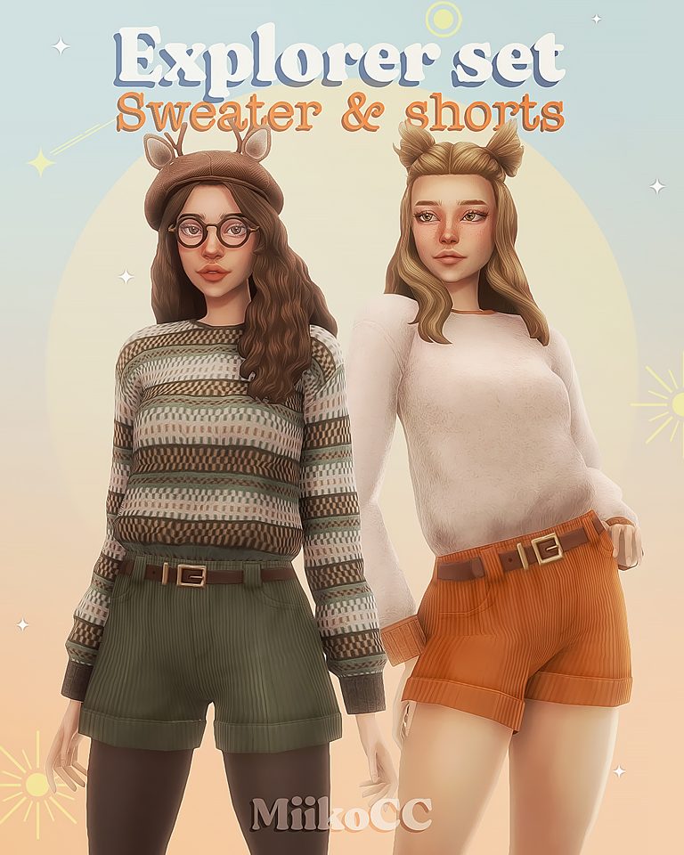 Cover artwork for Explorer set: Sweater & shorts by @Miiko